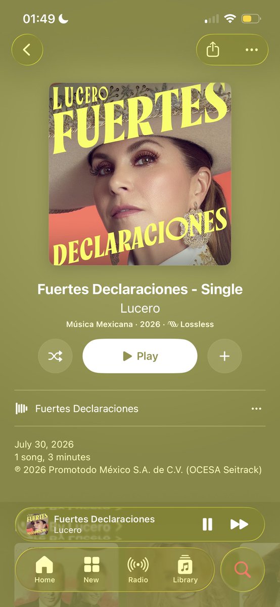 devi_ofcc's tweet photo. YA PUEDES ESCUCHAR FUERTES DECLARACIONES EN APPLE MUSIC!! 
CORRAN!!
https://t.co/Cfjo4BHk3Y https://t.co/5bcpfheCea