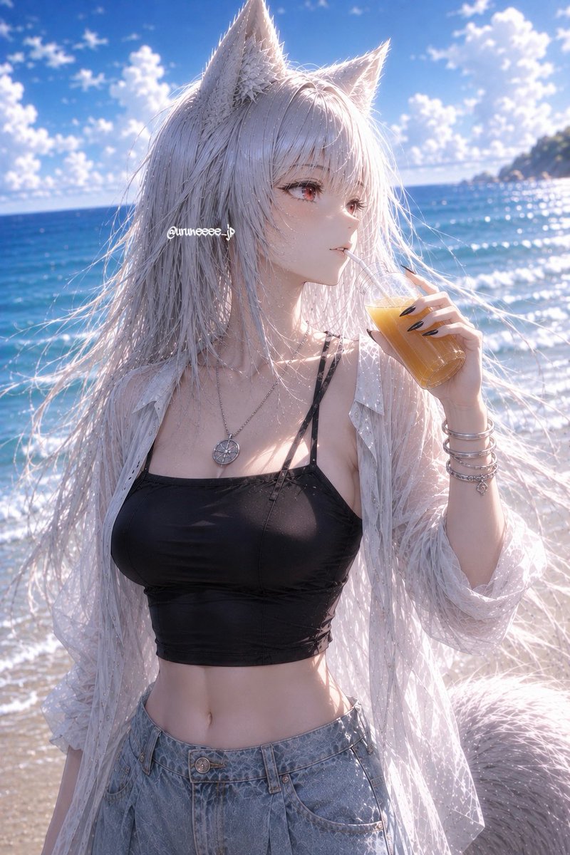 uruneeee_jp's tweet photo. 海行きたいなぁ🌊🥤

#うるねぇ🐺🎨 https://t.co/SCYC2JEgJG
