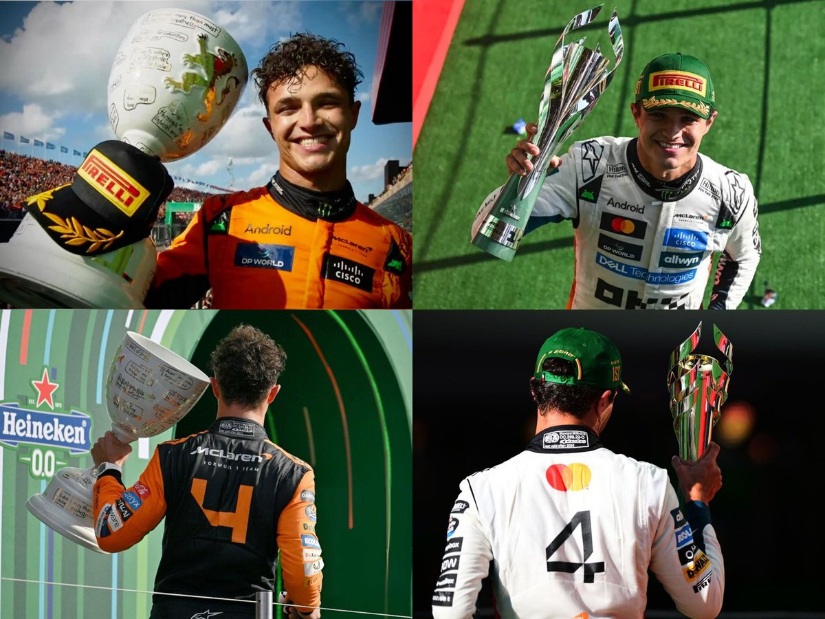 norriistar's tweet photo. The biggest win margin in last 2 formula 1 seasons 

2024 - Lando Norris in Zandvoort by 22.8s
2025 - Lando Norris in Mexico by 30.3s

Pace monster 🥶 https://t.co/zwvMhaq1cn