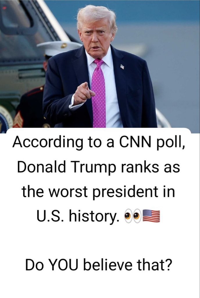 JulieKelly222's tweet photo. Do you think this poll by CNN is correct and Trump is Worst President in the history of USA ??

🇺🇲🇺🇲🇺🇲

A) Yes 🟢 

B) No 🔴 https://t.co/enOsBQzqI9