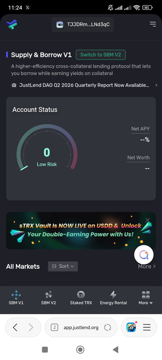 Sunerapx's tweet photo. @DeFi_JUST Day 3 | JustLend DAO Explorer Map: unlocked SBM V2!
SBM V2 provides a more advanced view of the lending ecosystem. Exploring the market dashboard helped me understand how upgraded tools  efficiency and user experience.

@crypto_fans
@BIPZZZZZZZZZZZ
@cryziiGooGoo

#TRONDeFiSummer https://t.co/EXt3vLecPN