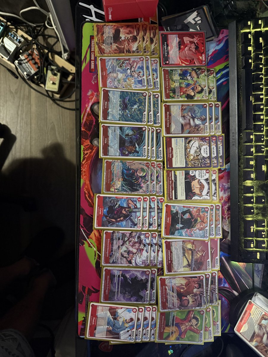arksintho's tweet photo. Update they have all arrived now I’m just waiting to meet up with the bro to get the alt art leader card and we shall cook at locals https://t.co/usfDVlQSss