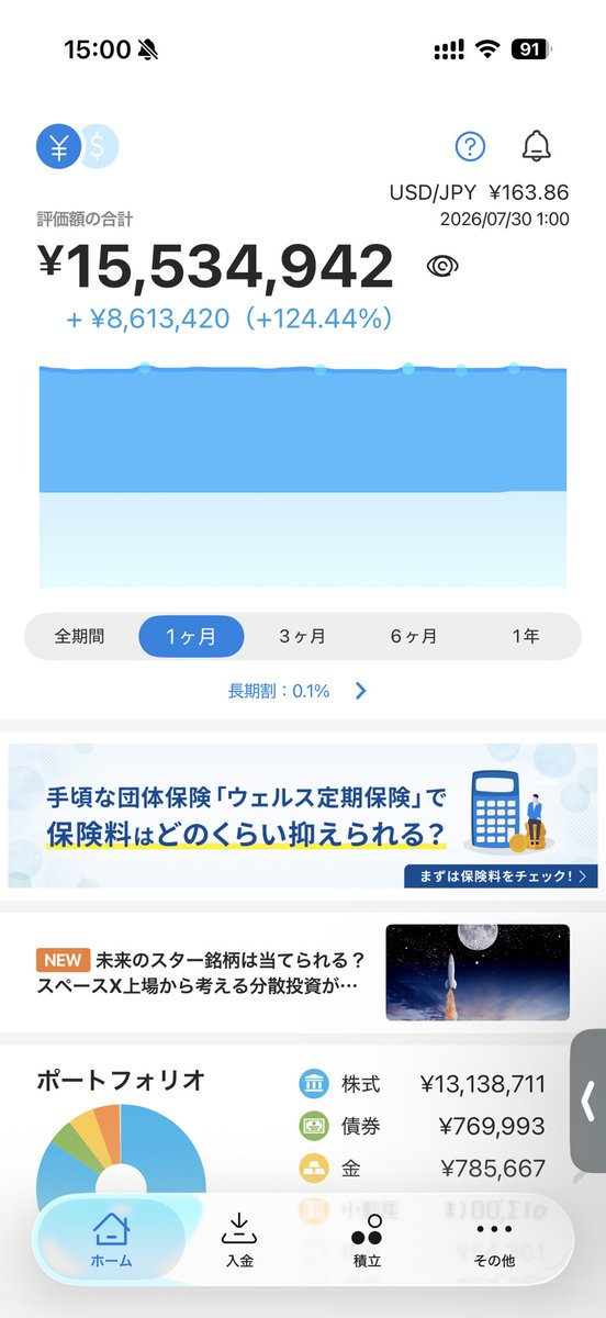 wealthupup's tweet photo. 不定期報告
ここ1ヶ月はほまに塩ですわ🧂

#WealthNavi
#ウェルスナビ
#ロボアドバイザー
#おまかせNISA
#新NISA
#投資は自己責任
#入金タイミングは気まぐれ
@WealthNavi https://t.co/JDXkp4k7xM