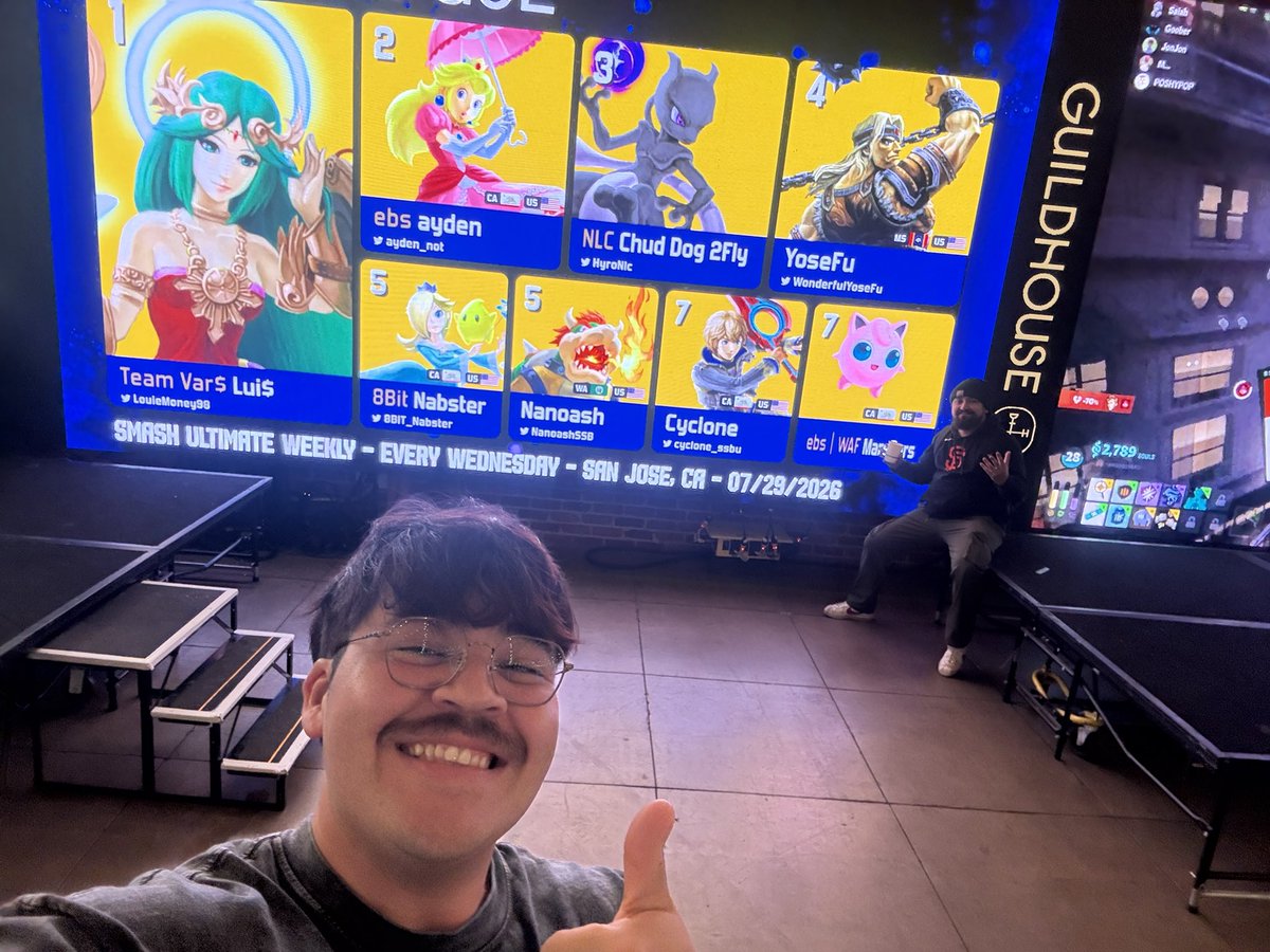 MarsBars_CA's tweet photo. Its been a while but i finally Top 8d a Guildhouse after months of falling short.
Ggs to Chud Dog and @NanoashSSB 🤞🏼
7th/35 #4DB ❤️
Shoutout @LouieMoney98 for the pic🫡 https://t.co/Sf6DwE0GGs