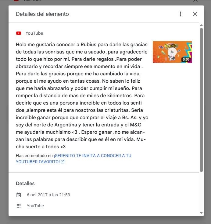 Cami_Estrada15's tweet photo. No caigo todavía que voy a ir a ver al rubius
Si, tengo 23 años JAJSJAJAJ y que? Desde 2017 estoy esperando este momento
Adjunto foto de mi comentario participacipando de una entrada para el club media fest, la Cami chiquita con todas las ilusiones de conocer a su youtuber fav https://t.co/LQDPgIh4Zf