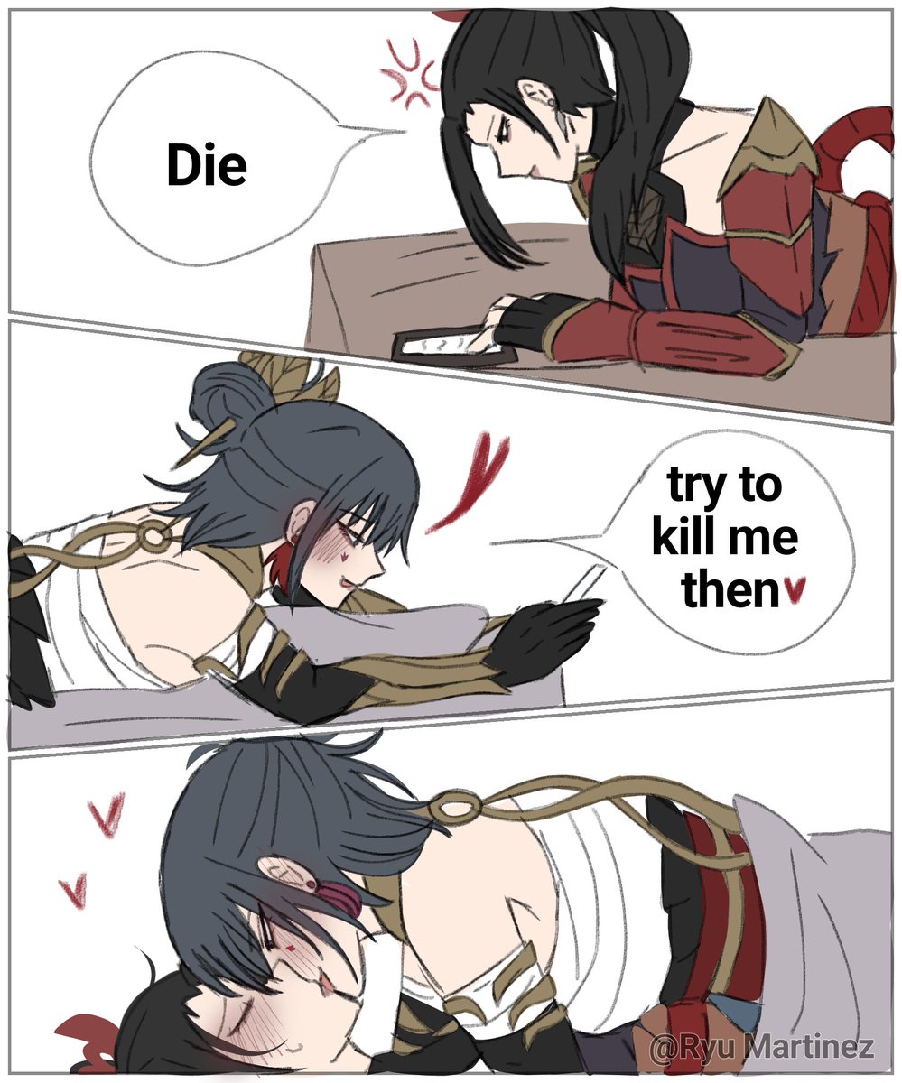 Ryu102778's tweet photo. More hirara x hanabi for my fellow hirabi gooners #MLBB #HiraraMLBB #HanabiMLBB #art #fanart #meme #ship #yuri https://t.co/dNUrHquz8d