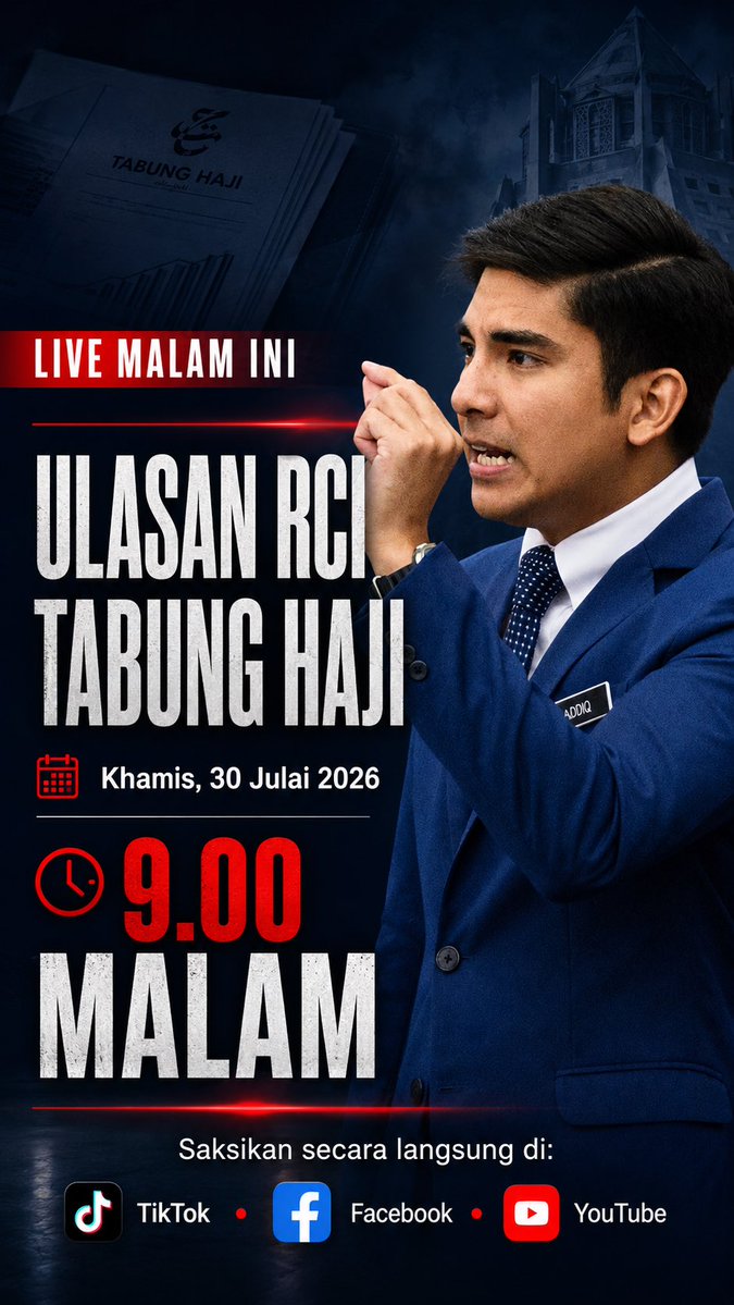 SyedSaddiq's tweet photo. *RCI Tabung Haji*

Ramai dah mula komen. 

Sebelum membela. Sebelum menuduh. 

Saya pilih untuk baca dulu. 
211 muka surat, satu-per-satu. 

Malam ni saya LIVE 9PM untuk ulas. Moga dapat mencari jalan penyelesaian bersama 🇲🇾

Kalau ada soalan atau komen, tolong share  supaya saya dapat masukkan sekali pada malam ini. 

Untuk isu sebesar ini, lebih afdal kalau dibahaskan di Parlimen juga supaya jalan penyelesaian bersama dapat dicari.

We need to learn how to move forward while learning from the past.