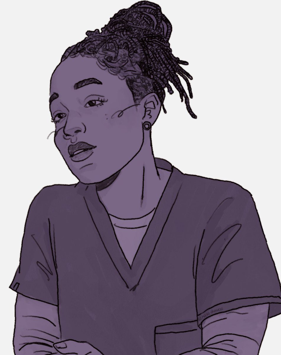 katztheress's tweet photo. quick ellis doodle before i go to sleep :) 
#parkerellis #thepitt https://t.co/proZADcx2r