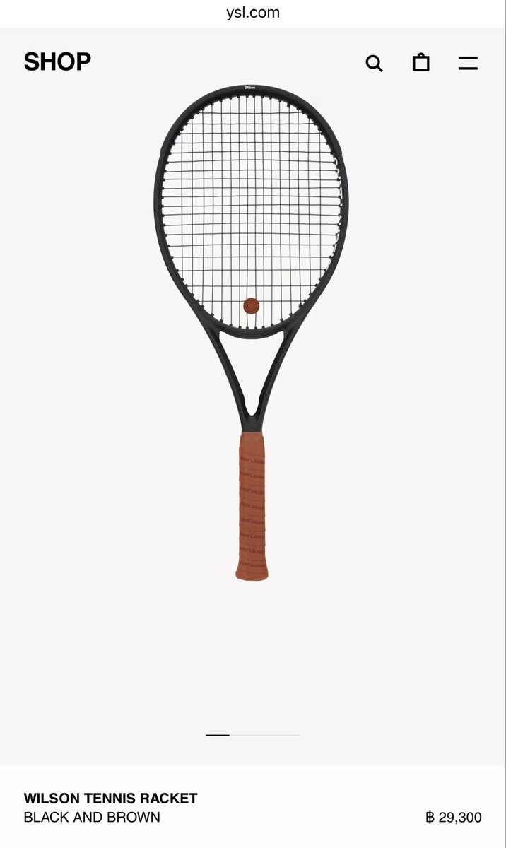 TENzenter's tweet photo. 260730 #TEN with @YSL Summer items

WILSON TENNIS RACKET
BLACK AND BROWN
THB 29,300

#SaintLaurentxTEN https://t.co/RCeRyPVWYT
