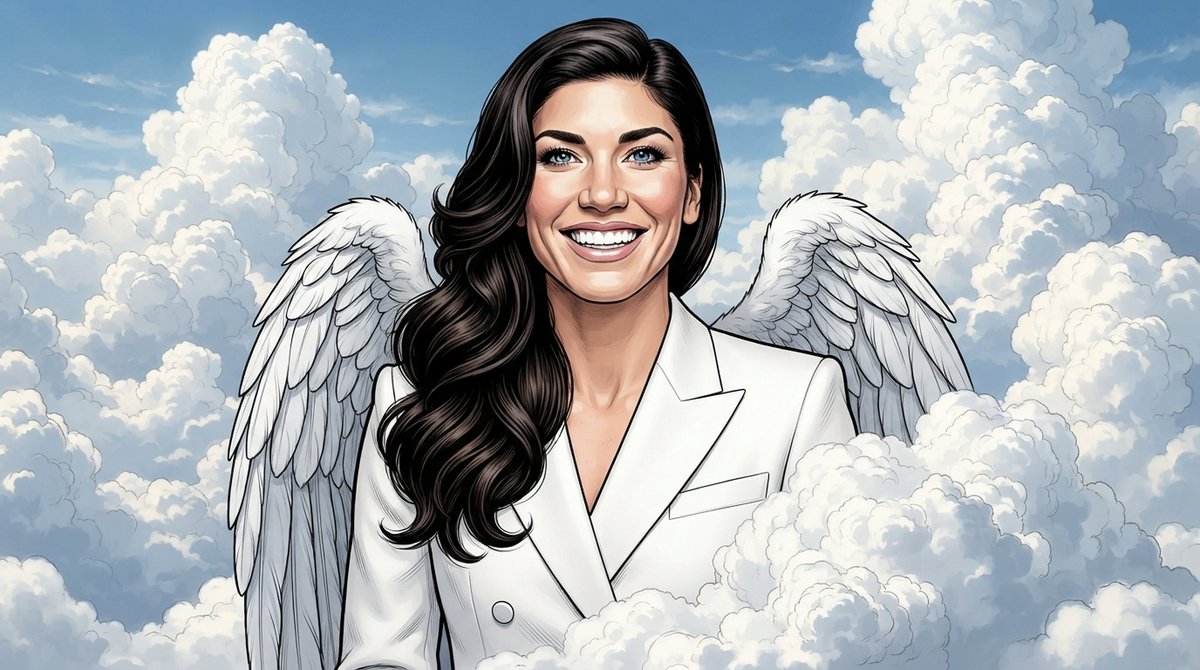 ppgrainbow's tweet photo. Happy 45th birthday to former soccer goalkeeper @hopesolo (Hope Solo)! 🦋

#AI #HeavenlyPortrait #HopeSolo #Illustration https://t.co/n0D7oGrNGi