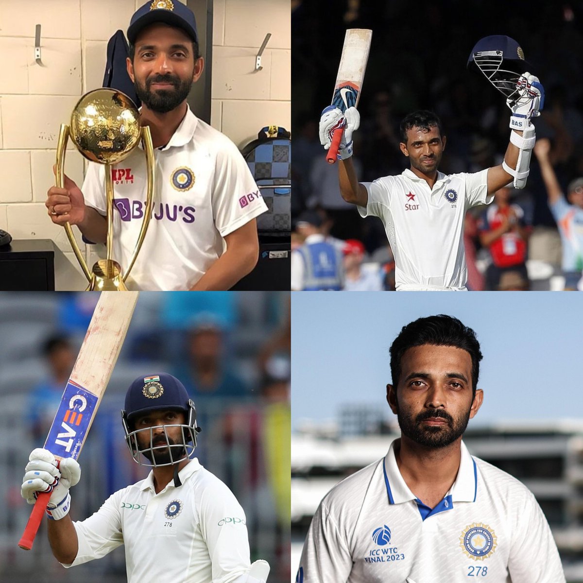 TUnlimitedd's tweet photo. Many hearty congratulations to the Indian legend Ajinkya Rahane on a wonderful international career 👏 

- 195 Matches.
- 8414 Runs.
- 35.95 Average.
- 15 💯 
- 51 Fifties

My thoughts:
- Ajinkya Rahane was someone who always had a smile on his face and played the game in the right spirit. He was a man of honesty and integrity who was well respected by his teammates and opponents.
- He was known as a fighter known for scoring the tough gritty runs in tough situations as we witnessed that in Lords 2014 and MCG 2020.
- In my humble opinion people took advantage of his humility and humbleness. He was constantly trolled and scrutinised on social media by the Indian fans whenever he failed to perform.
- He was a complete team man and never wanted the attention,limelight. He was simply happy to take a backseat and in his mind his only aim was to constantly win games of cricket for his country. 
- An elegant right hand batter who's batting closely resembled another legend Sachin Tendulkar. 
He was a joy to watch when on song. The backfoot punch, the cover drives and on drives were a delight to watch. 
- One of the finest contemporary fielders who was exceptional at slips. He made slip catching look ridiculously easy.
- Got to represent India in the 2015 ODI WC but could've been real handy in 2019 and 2023. 
- Part of India's test struggles coincided with his removal from the test side and not been given the permanent captaincy. Had he been given the permanent captaincy India would've been a much stable and competitive team today.
Indian Cricket have lost a real gem today. It is a sad day for cricket. Wishing Ajinkya Rahane all the very best for his future endeavours 🙏🙌
