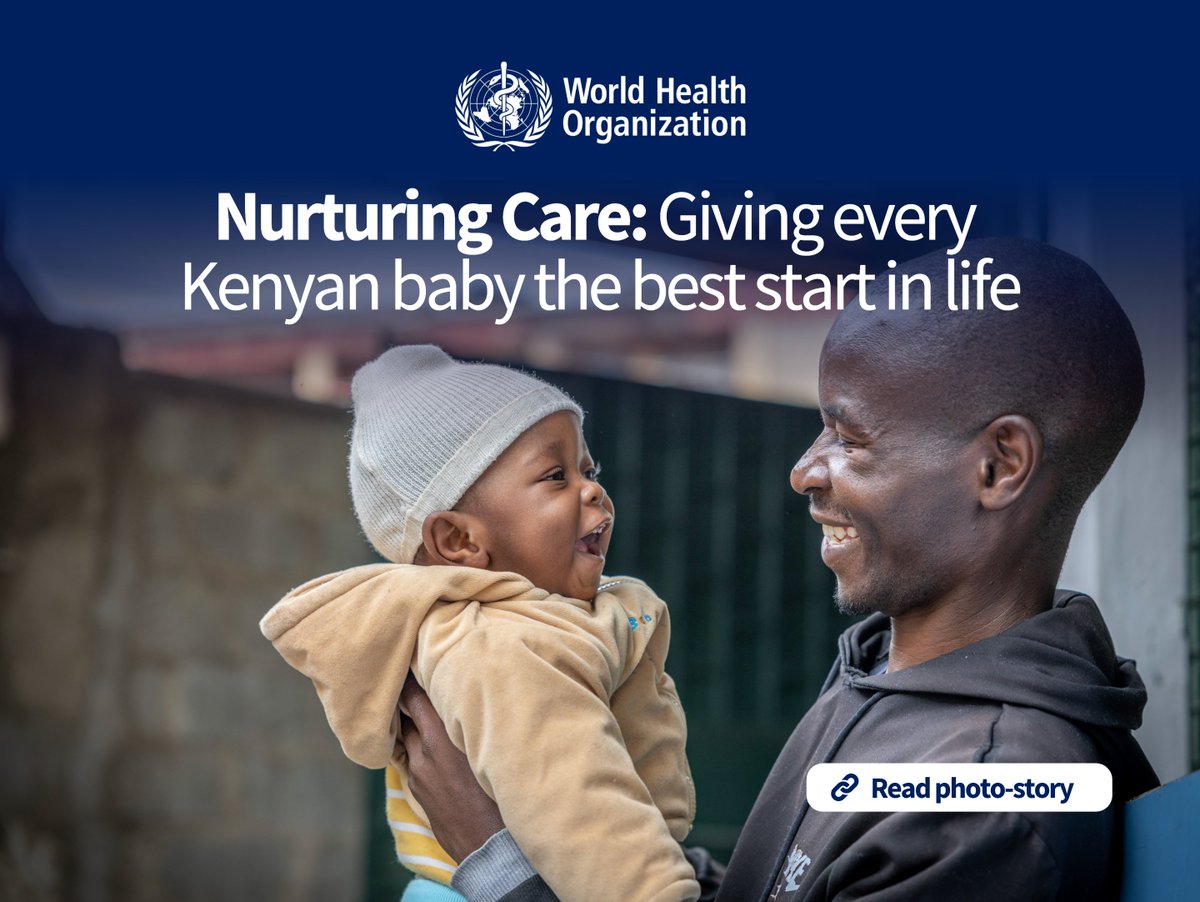 WHOKenya's tweet photo. ➡️ Did you know 80% of a child's brain develops before age three?

Learn how #Kenya is working to ensure caregivers provide every young child the nurturing care they need, laying the foundations for lifelong health, learning and wellbeing.

🔗 https://t.co/r8UgBAaRFw https://t.co/RzBTwXGva3