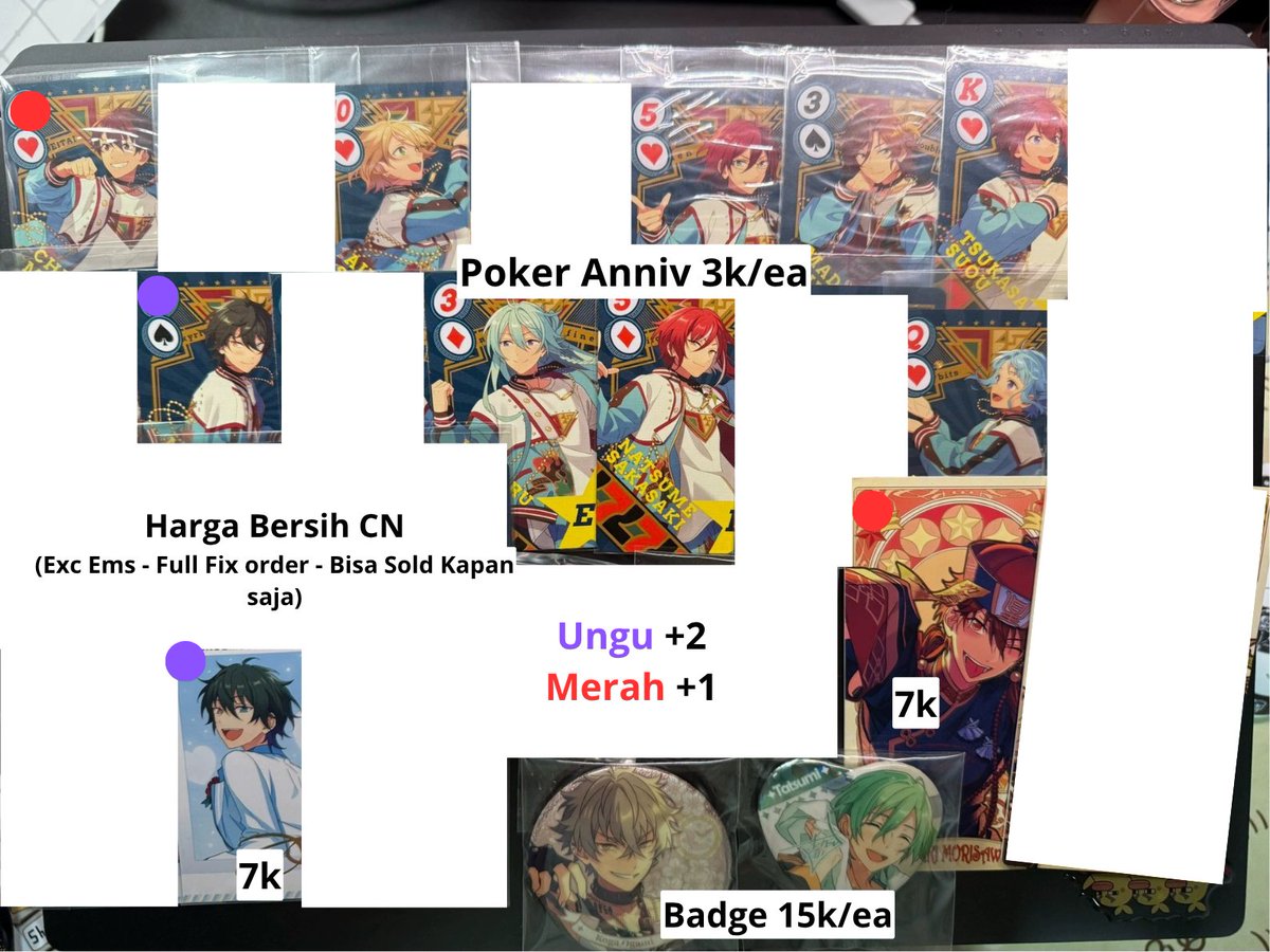 GoMinku88_'s tweet photo. 「 OPEN SPLIT 」
Various Merch Enstars

♪ Harga tertera pada foto Bersih CN
♪ Harga bisa naik/turun mengikuti rate CN
♪ Reply or DM for order!

#MinkuJajan #warungenstars #warunganime #warunggame https://t.co/GeM5n2rPUf