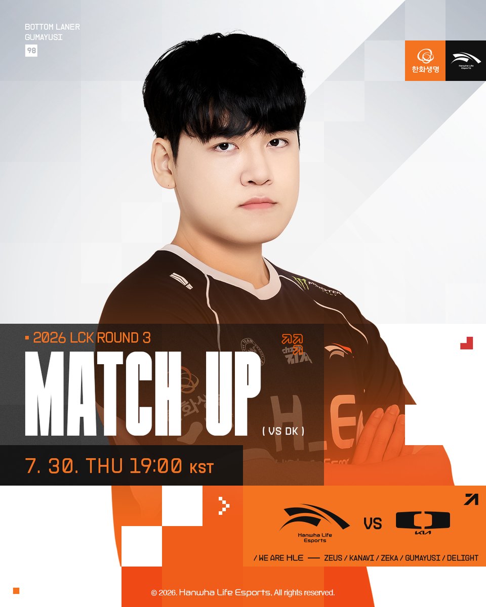 HLEofficial's tweet photo. 𝗛𝗟𝗘 𝗟𝗖𝗞 𝗠𝗮𝘁𝗰𝗵 𝗗𝗮𝘆
LCK도 접수하러 온 대전의 왕 HLE😎

The King of Daejeon is coming for the LCK crown. #BeyondTheChallenge #HLEWIN #LCK https://t.co/ShSgo1fZwT
