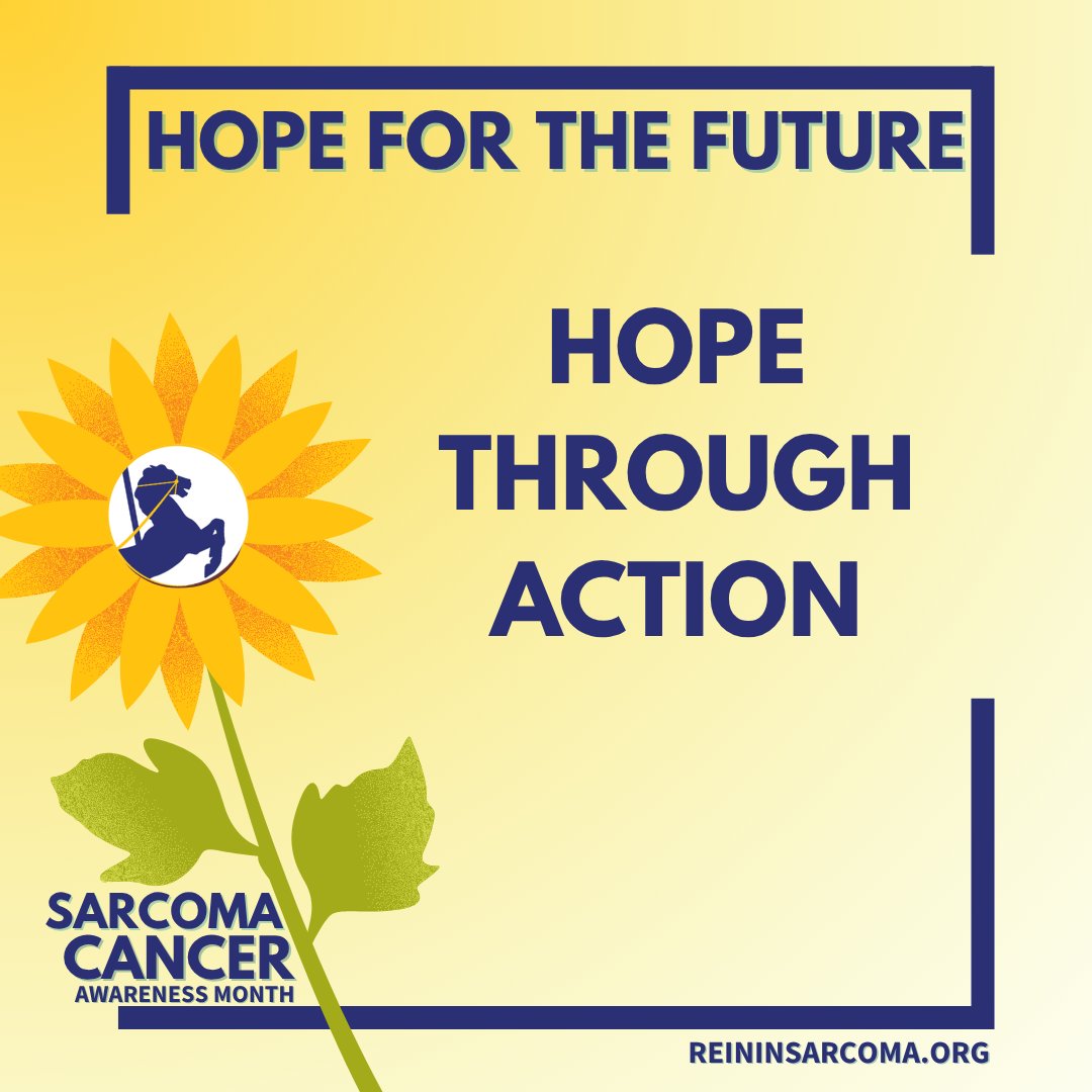 reininsarcoma's tweet photo. 🌻 Hope Through Action

This Sarcoma Cancer Awareness Month, remember that hope becomes meaningful when we turn it into action. 💛 Join us. Get involved. Make an impact. https://t.co/UE9wG29zBm https://t.co/Kbgk0JzTsm