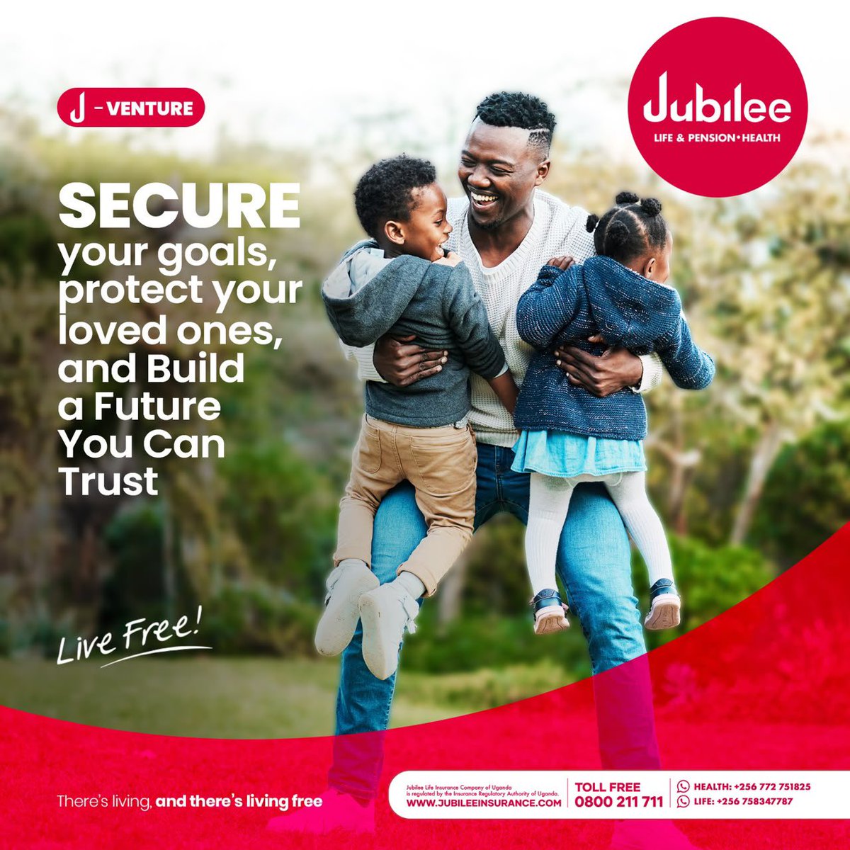 JubileeInsUG's tweet photo. A strong financial future starts with one smart decision. With the J-Venture Plan, that decision starts today.  

Call out toll-free number 0800211711 to get started. https://t.co/sbvWtonvJM