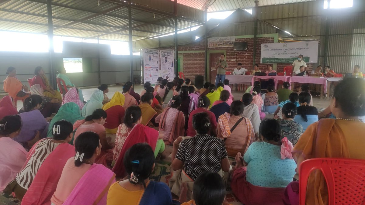 EastKvk's tweet photo. Organized Multi-disciplinary Awareness Programme on Agri and Allied Activities at Arapti Mayai Leikai, Kangjeibung Community Hall, Imphal East with 73 nos. of participants on 29th July, 2026. 
#ICAR 
#ATARI_ZONEVII https://t.co/V1vQtJaESA
