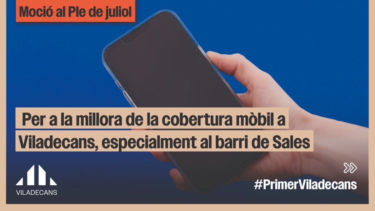 ERCViladecans's tweet photo. 🟤 [PLE MUNICIPAL] Presentem moció per a la millora de la telefonia mòbil a #Viladecans, especialment al barri de Sales 📱 Cal sumar esforços per reclamar a les operadores un servei adequat a tota la ciutat #PrimerViladecans https://t.co/3bDB2SiHej