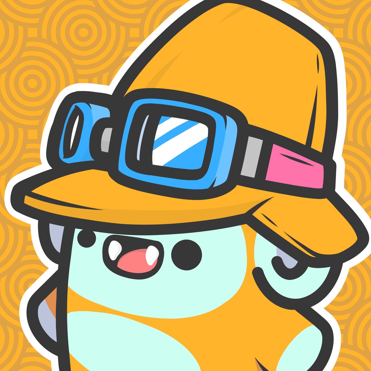 What_mfer's tweet photo. @balloonsonape when I saw the Möbius yellow hat and the body and background to match, I thought GRAIL!   This is an awesome piece of nft artwork.  $ape https://t.co/I3ZSJIj2Jv