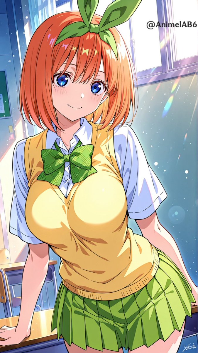 AnimeIAB6's tweet photo. 💚Yotsuba Nakano 💚||-gotoubun no hanayome-#06

#anime #AnimeFans #Yotsuba #Nakano #animeIA #SFW https://t.co/uezk8sJ6Dz