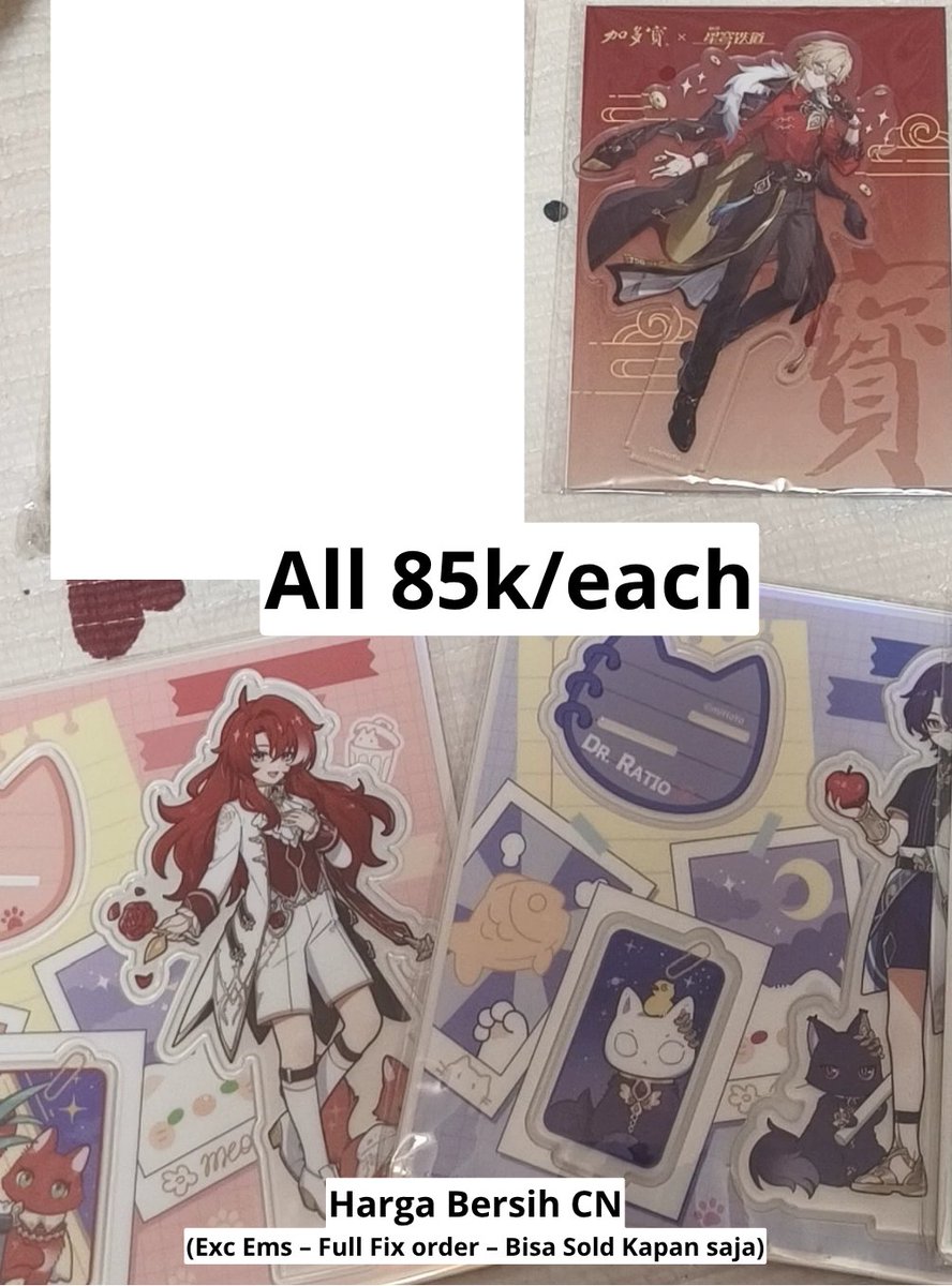 GoMinku88_'s tweet photo. 「 OPEN SPLIT 」
Standee Aventurine, Argenti, Ratio HSR

♪ Harga tertera pada foto Bersih CN
♪ Harga bisa naik/turun mengikuti rate CN
♪ Reply or DM for order!

#MinkuJajan #warunghsr #warunghoyo #warunganime #warunggame https://t.co/m7SVQJi79B