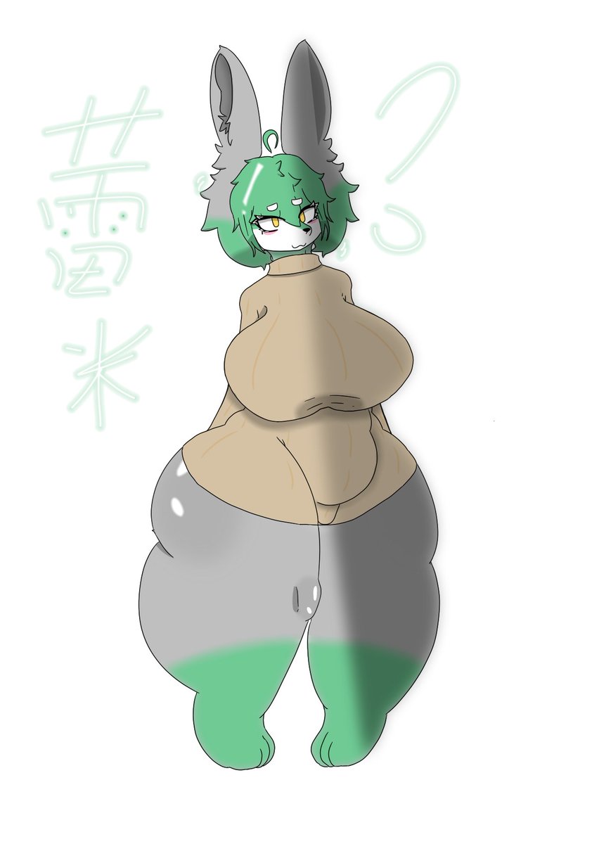 ErNuo4947's tweet photo. 我的oc~美丽的绿毛小兔子！ https://t.co/LqhMhwe2Xm