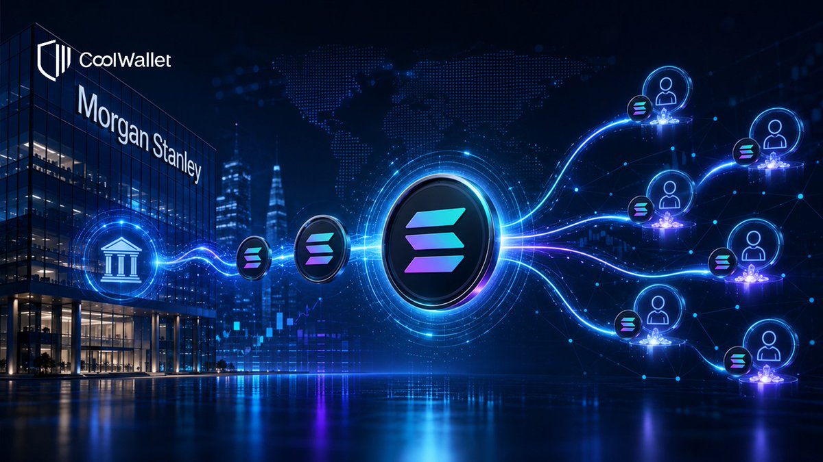 coolwallet's tweet photo. Even Morgan Stanley is handing investors @solana SOL staking yield now 🏦 But you can do it yourself

Wall Street's staking ETPs stake on your behalf and pass along the rewards, but the yield runs through them, and the coins aren't in your hands. Doing it yourself is just as simple.

✨Stake SOL directly in CoolWallet, rewards land in your own address
🔁 Auto-compounds, paid out roughly every 2 to 3 days
🔑 Every step signs on your hardware, the keys and the rewards are yours

Instead of letting an institution earn for you, stake it yourself and keep it all.

#CoolWallet #Solana #SOL #Staking #SelfCustody