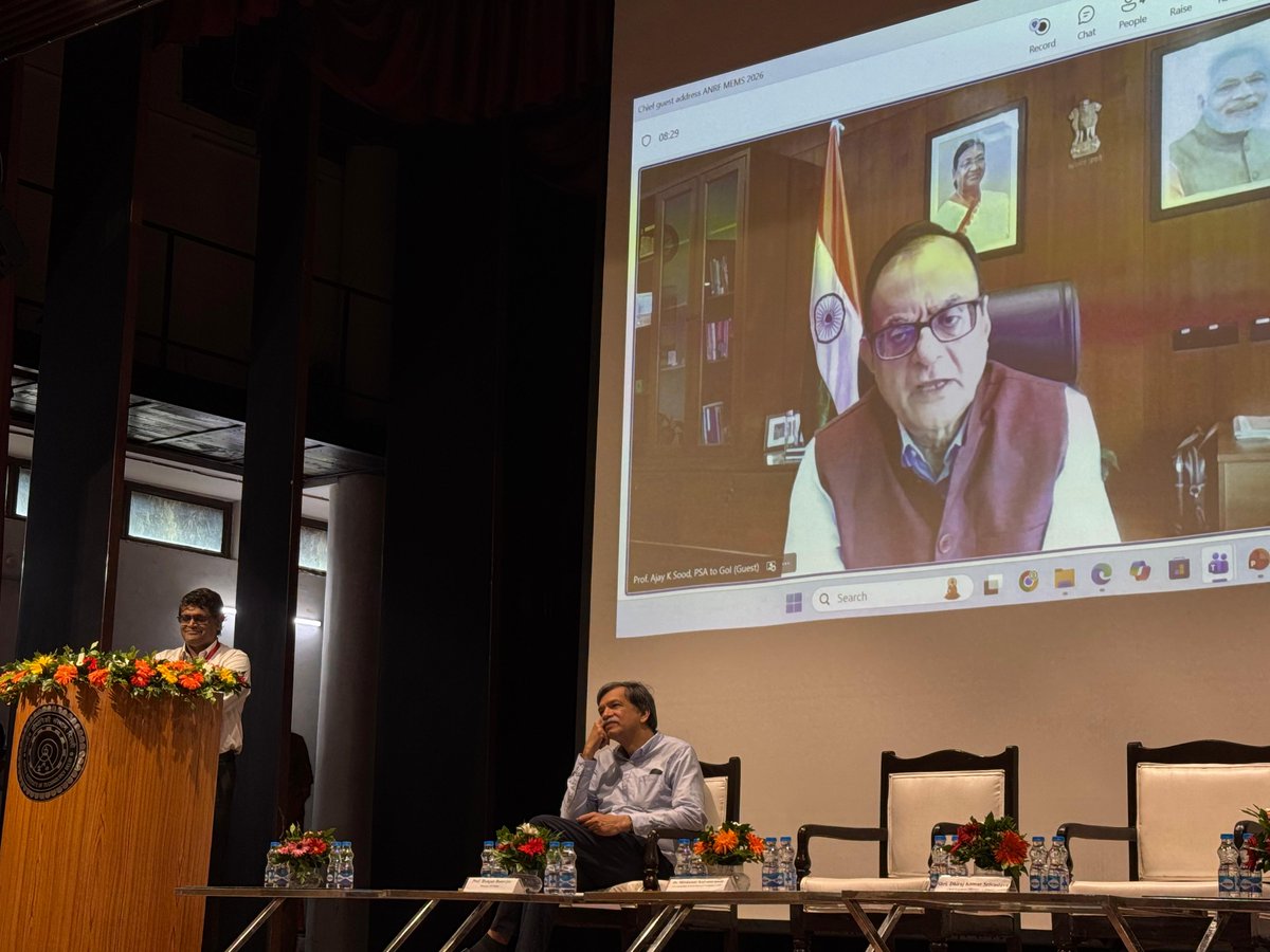 PrinSciAdvOff's tweet photo. The Principal Scientific Adviser to the Government of India, Prof.  @AjaySoodIISc, joined the Inaugural Session of the National MAHA EV Mission Summit 2026 on 30 July 2026. He was joined by Shri Dhiraj Kumar Srivastava, Chief Engineer, Ministry of Power, Government of India; Dr @shivkuma_k, Anusandhan National Research Foundation, @ANRFIndia; and Dr T. Thangaradjou, Programme Director, ANRF MAHA-EV Mission.

In his address, Prof. Sood spoke of the significant progress made in electric mobility over the past decade, driven by enabling policy incentives, growing industrial participation and increasing consumer awareness and adoption of electric vehicles. He emphasised that India’s focus must now increasingly shift from technology adoption to technology leadership.

He highlighted that the Office of the Principal Scientific Adviser, through the collaborative efforts of its Consultative Group on e-Mobility (CGeM) Working Group and multiple knowledge partners, developed the e-Mobility R&D Roadmap for India in July 2024.

He noted that the e-Mobility R&D Roadmap and the ANRF MAHA-EV Mission together provide a long-term vision and strategic framework for strengthening India’s electric mobility ecosystem and advancing indigenous innovation.

Looking ahead, Prof. Sood encouraged participants to actively engage in the deliberations at MEMS 2026. He underscored the importance of inter-ministerial convergence, industry partnerships, and e-Node technology reviews in strengthening collaboration and accelerating the translation of research across Technology Readiness Levels (TRLs). He further highlighted the need to advance innovations from laboratory research to proof-of-concept, while aligning research with market needs, and supporting the future productisation, and adoption of indigenous EV technologies