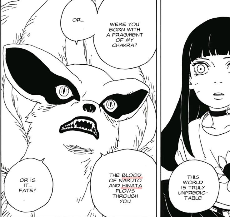 HYUGACOMBAT's tweet photo. ;  Mientras expliquen sobre esto está todo bien. Lo del clan ( Hyuga + Kurama. ) ya quiero ver el poder escondido de ella. ♥️ https://t.co/eOWGdyRdqt