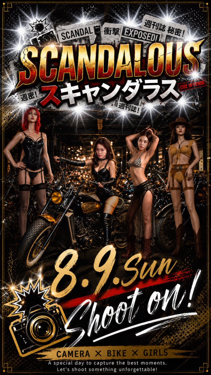 hikachandesu001's tweet photo. 🏍️8/9 美マージュ撮影会📸✨

バイクと一緒に、いつもとは違う
クールでかっこいい雰囲気を撮りませんか？😎🔥

バイク好きな方も、ポートレート好きな方もぜひ✨
ご予約お待ちしてます😊💕

ご予約🈁https://t.co/zIbGDwz6Tz https://t.co/JeoJng9XVr