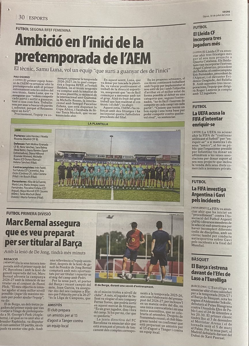 jasapsquehandit's tweet photo. Si!
Perque si ha de ser per la visibilitat i l’interès de @SEGREcom i @LleidaTV
El @LleidaCF fa tres fitxatges i observeu com tracten la notícia…✍️#RETRATATS
#GRACIESLEGIONELA😜⬇️ https://t.co/bA5B2q8BMX
