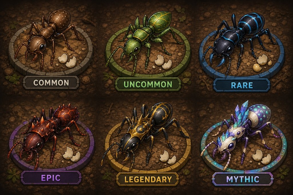 ANTTIME_NET's tweet photo. Choose your fate!

The Great Swarm is coming. Which of these formidable guardians will lead your colony?

👇 Drop your favorite tier in the comments!

(Concept art for the ANT Colony universe. Final in-game designs may vary.) https://t.co/9VnKmphT5B