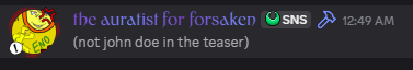 HelperBotInfo's tweet photo. @rblxforsaken It's been said this isn't John Doe, and thus likley not involved with corruption. https://t.co/xVBGDaOF7o