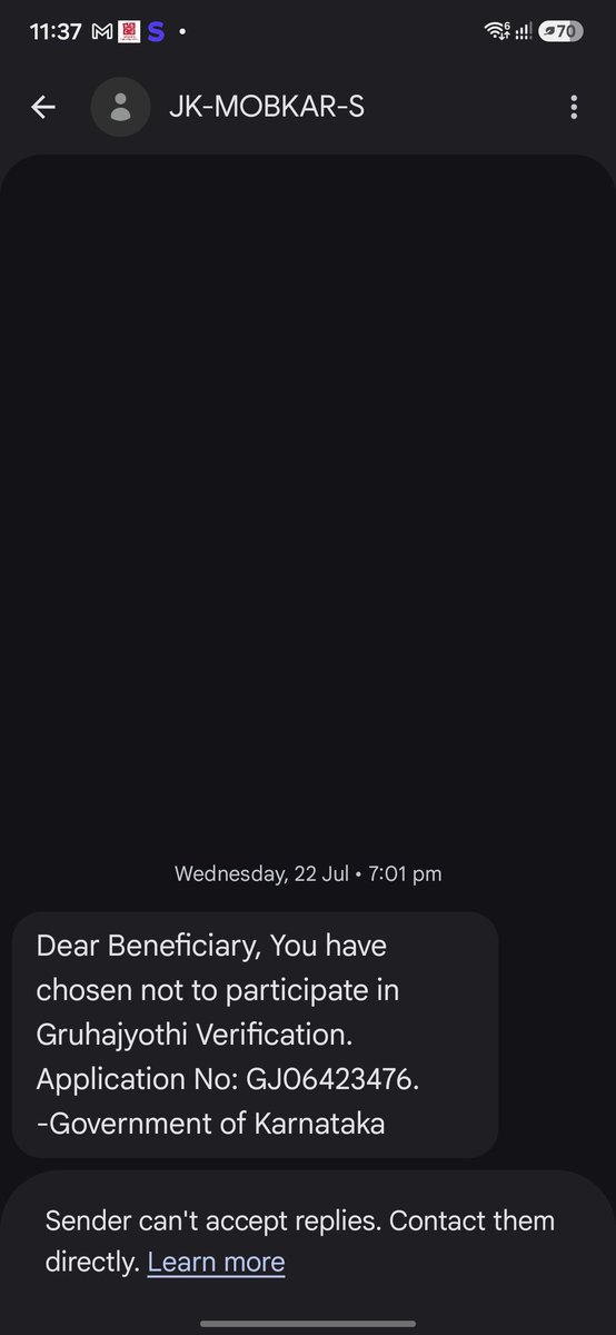 sriraghava1's tweet photo. @NammaBESCOM I have submitted all documents. But I have received a message is saying I have chosen not to participate in the scheme. I never opted out. So why did I get this message https://t.co/qd4vTnId1k