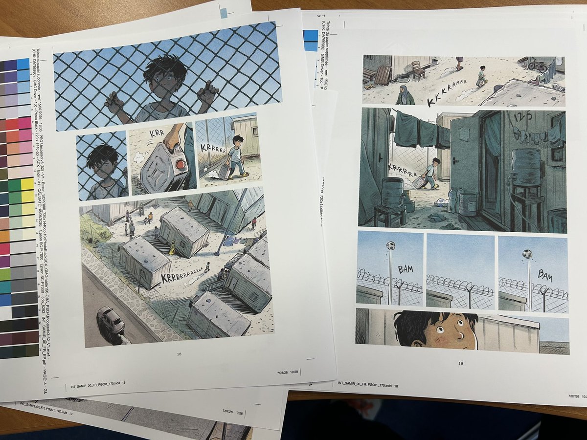 YvesSchlirf's tweet photo. Épreuves couleurs pour Samir, le nouveau roman graphique d’Aimée de Jongh pour Dargaud !
#romangraphique @EditionsDargaud #bd #lesbos https://t.co/BREdkmifve