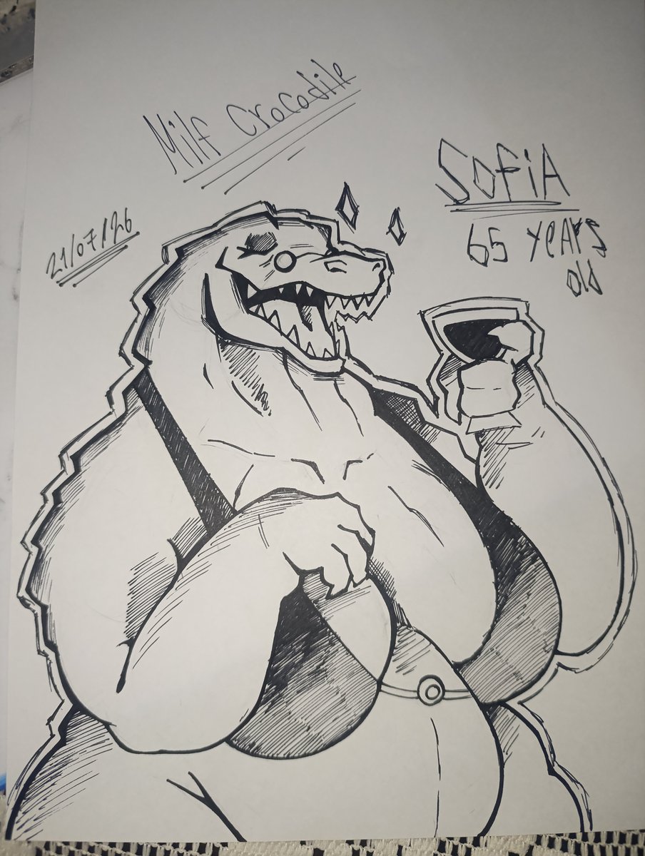 JosueCa41138907's tweet photo. I love drawing old scalies #scalie #drawing #Creature_Design #milf #nsfw #oldcrocodile https://t.co/9OVEvz270k
