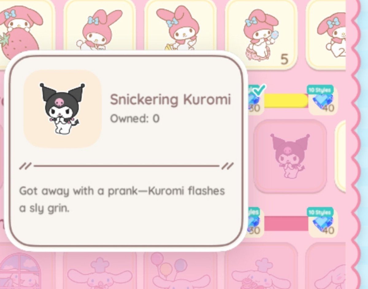 12unaway's tweet photo. @heartopia_fess Mau nitip, ada yg mau trade gak yaa? Aku kurang snickering kuromi doang https://t.co/by5zlMaolE