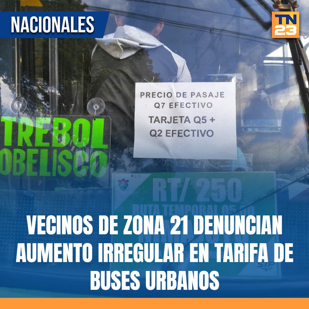 TN23NOTICIAS's tweet photo. #Vecinos de #Zona21 #denuncian #aumento #irregular en #tarifa de #buses #urbanos ➡️ https://t.co/kTGdAdLDw5 https://t.co/TOfckUb8nr