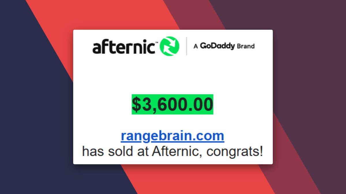 NameBio's tweet photo. Thanks @afternic 🥳 https://t.co/zleUIF36C3