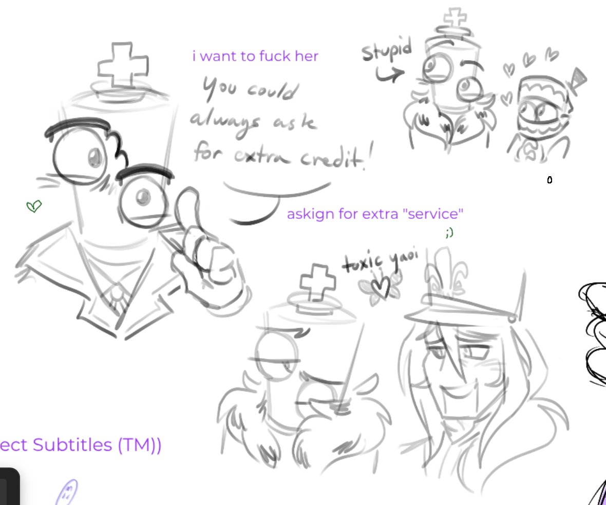 gothxplicit's tweet photo. doodles during magma with @ZADRComic_DYou 
i love a good kinger in glasses
#tadcㅤ https://t.co/p9dHKvtaKe
