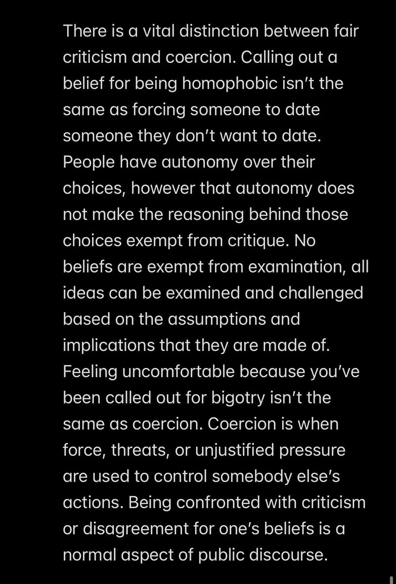 MBtv1z's tweet photo. @shadows_lt12115 @marcodemonetime If we do not make this distinction,  calling out bigotry of all types would become almost impossible to justify. https://t.co/LJO8xtJx5u