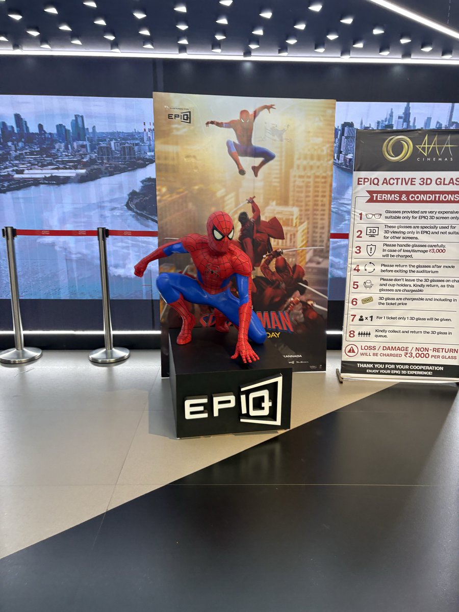 CineS26751's tweet photo. NW: Spiderman Brand New Day in 4k Active 3D at Epiq Luxon, AAA Cinemas🔥🔥

#SpiderManBrandNewDay
#Epiq
#TomHolland https://t.co/xEysqe0tsl