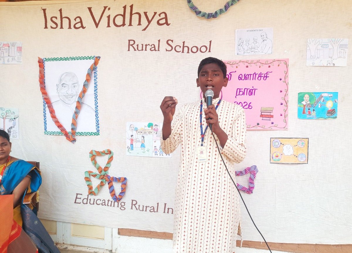 ishavidhya's tweet photo. Educational Development Day

Isha Vidhya Tuticorin celebrated K. Kamaraj's birth anniversary, with the Vice Principal opening the event by highlighting his contribution to education. Students then took part in various competitions and cultural programmes centered on his life. https://t.co/8vJAFpDpbP