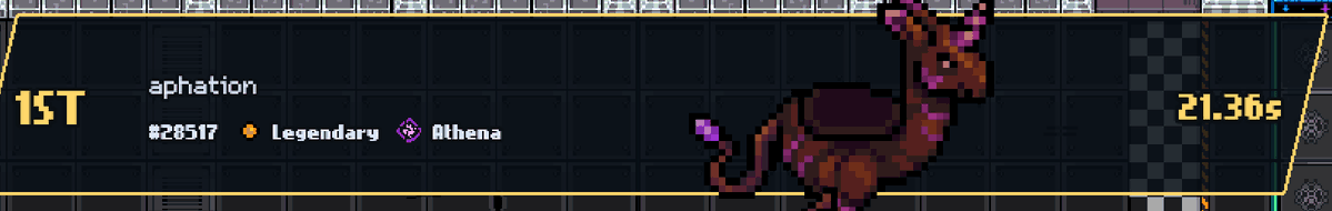 Aphation_'s tweet photo. Give me more Dung 

500m Track in 21.36 s  the dunglover Trait pays off he is faster than Lightspeed @playgigaverse 

Show me your highest Dung Stack https://t.co/9P5acEhlQr