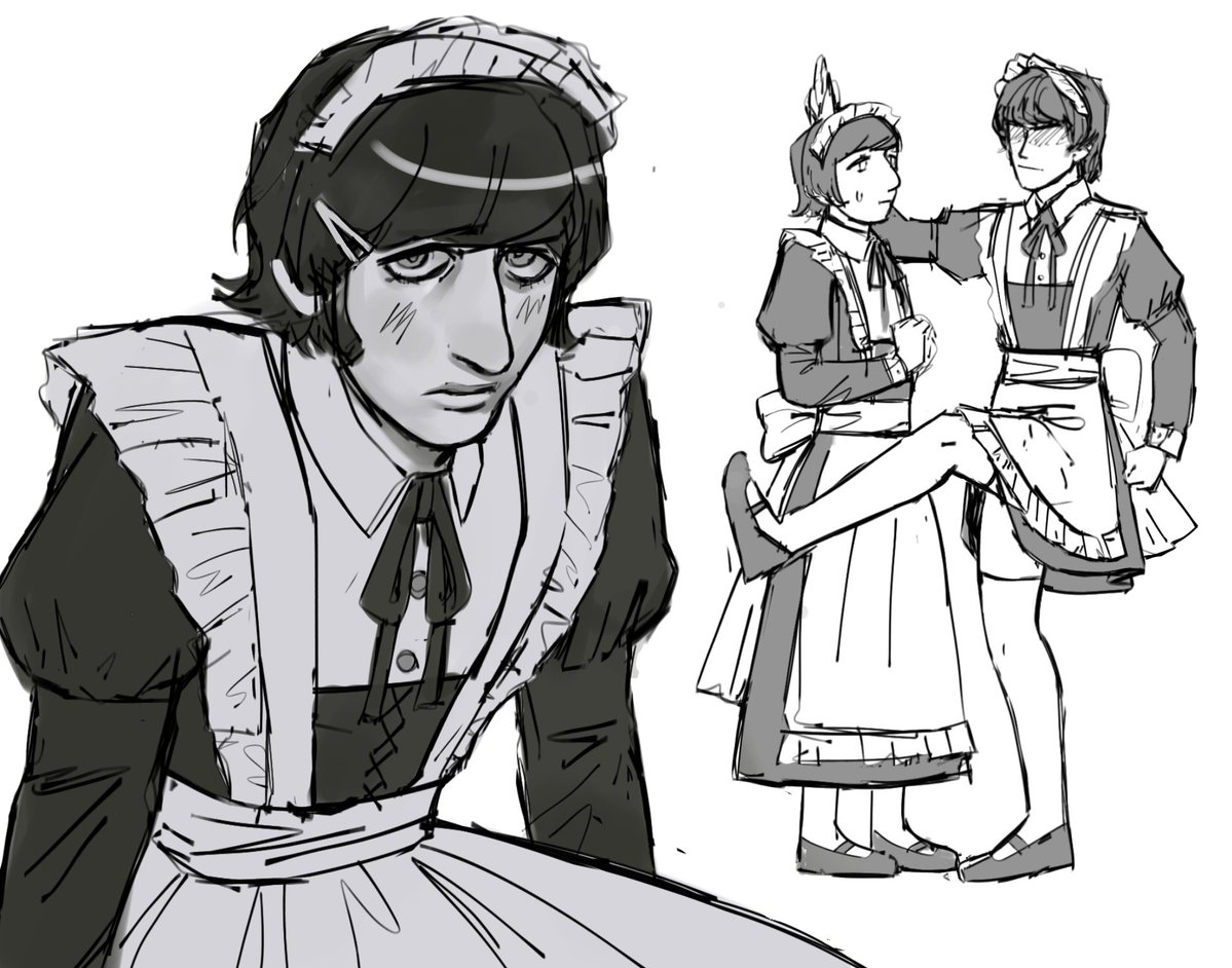 easefuldeath7's tweet photo. messy ringo maid... EVERYBODY GO DRAW RINGO IN A MAID UNIFORM NEOOWWW!!!!! https://t.co/1bhYbl05Pk