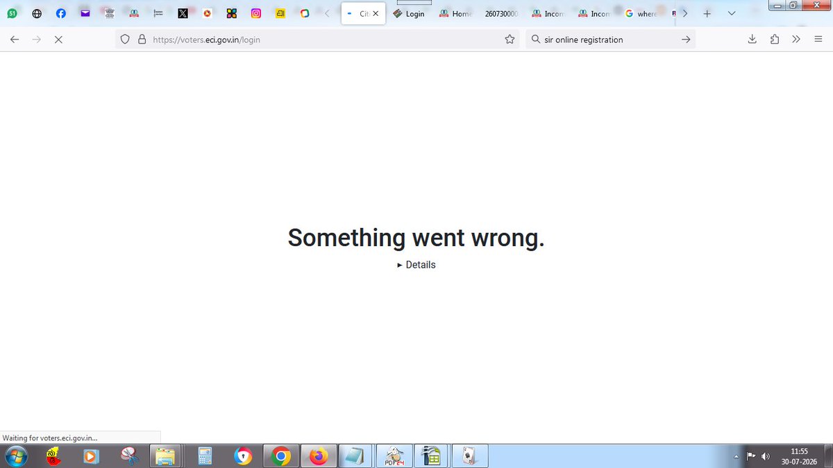 GSSRINATHA's tweet photo. @ECISVEEP  unable to fill SIR after login we get the msg "Something went wrong" rectify the Problem. 

Attempted several times all the time getting the same msg, both at desktop and mobile https://t.co/9I5vM0TRao