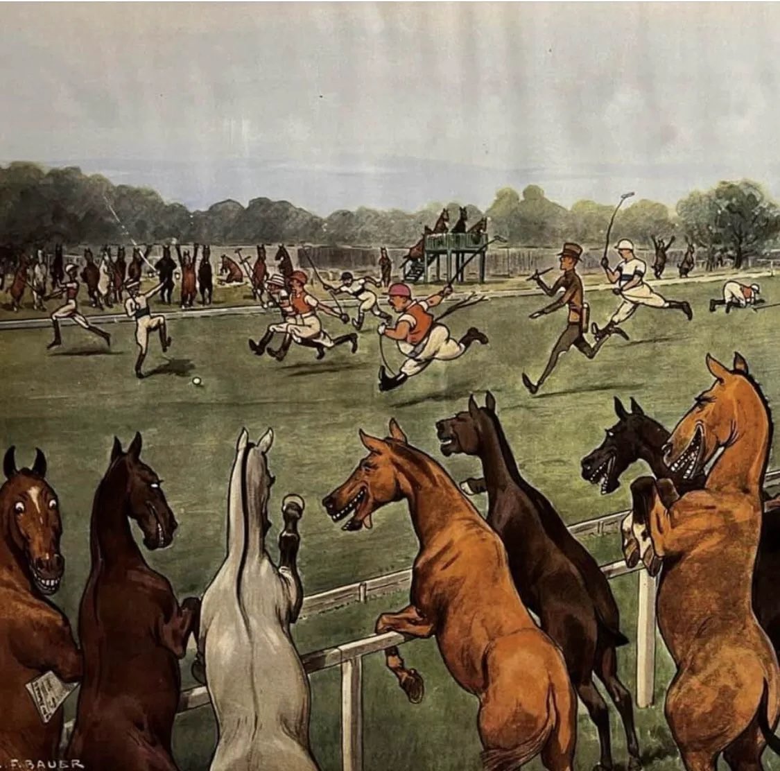 pmamtraveller's tweet photo. Strike of the Polo Ponies by Carl Franz Bauer. https://t.co/gj6chVkDDJ