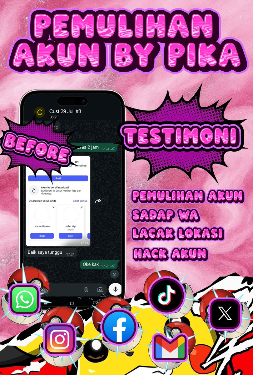 sunczr's tweet photo. Open Order yaa 
˚ Jasa Hapus Akun  
˚ Pemulihan Akun 
˚Sadap WA 
˚Lacak Lokasi By Apk, Sosmed, No Hp, Email DLL 
˚Hack Akun [ Tiktok, Whatsapp, Facebook, X , Gmail  DLL ] 

Order?? Wa In Bio https://t.co/rzGKZc8Il5
