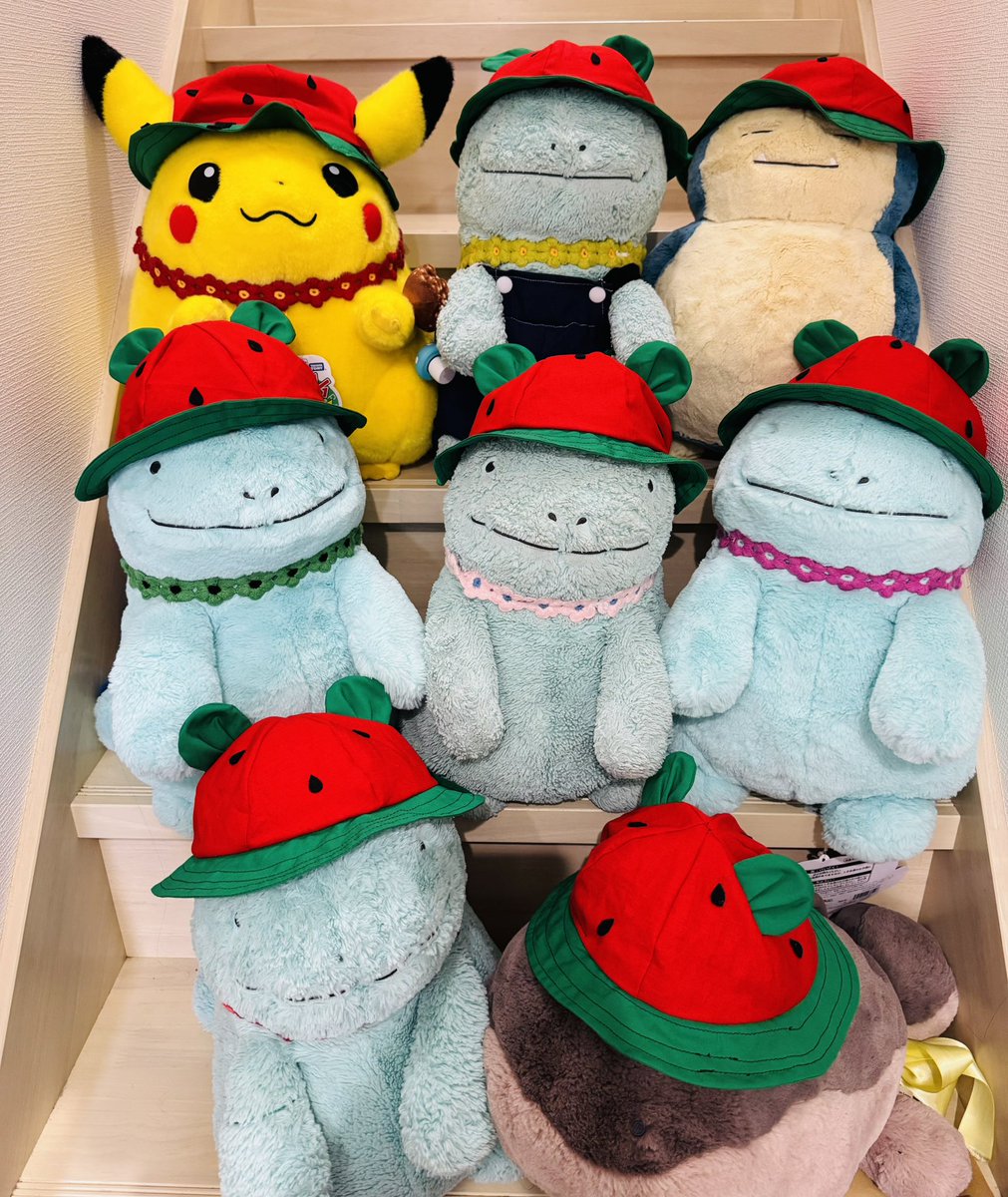 dedenne195's tweet photo. スイカ🍉増えました🤣💕
スイカ帽子含め、31日金曜日の21時よりぬい用帽子👒 ́-販売致します〜💁🏻‍♀️💕 https://t.co/UVhP0C5FaN
