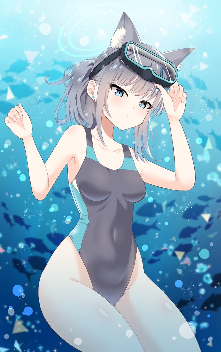 sugata0707's tweet photo. 夏なので水着シロコ
#ブルアカ 
#ブルアカイラスト部 https://t.co/IUbvi56JZv